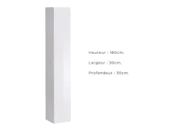 Móvel De Arrumação|Price Factory coluna suspensa na cor branca para sala de estar, coleção SWITCH. Branco