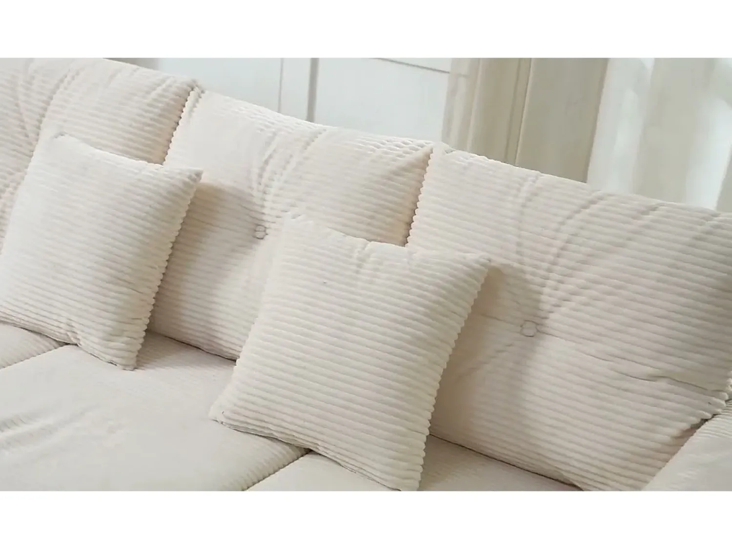 ModernLuxe Combinação de sofá moderno 184x84.5x85.5cm - com apoio de pés removível e iluminação LED - com bolsos laterais - combinação livre - ^ Sofá