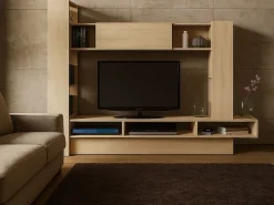 Online Compacto Media e Estante Wood (carvalho) Castanho