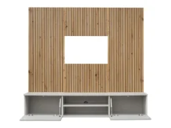 Móvel De Tv|Price Factory Composição mural IXAR – Móvel para TV + painéis decorativos de parede Cinzento claro