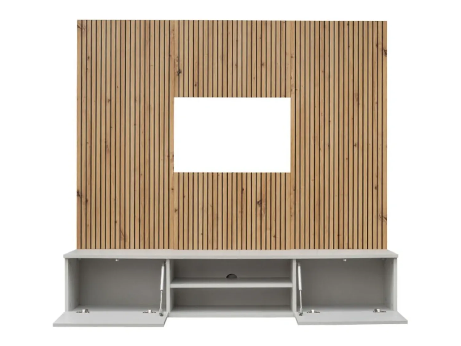 Móvel De Tv|Price Factory Composição mural IXAR – Móvel para TV + painéis decorativos de parede Cinzento claro