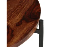 Conj. mesas de centro 2 pcs madeira de acácia maciça 60x35 cm^ Mesa De Centro