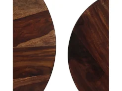 Conj. mesas de centro 2 pcs madeira de acácia maciça 60x35 cm^ Mesa De Centro