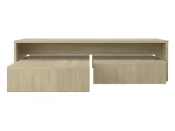 Mesa De Centro* Conj. mesas de centro 100x100x26.5 cm contrapl. carvalho sonoma Castanho