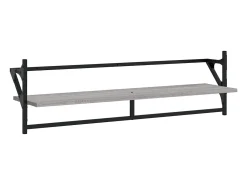 Prateleira|vidaxl Conj. prateleiras c/ barras 6pcs derivados madeira cinza sonoma Cinzento