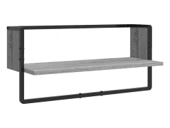 Sale vidaxl Conj. prateleiras c/ barras 4pcs derivados madeira cinza sonoma Cinzento