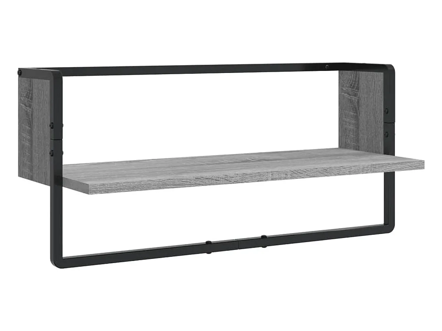 Sale vidaxl Conj. prateleiras c/ barras 4pcs derivados madeira cinza sonoma Cinzento