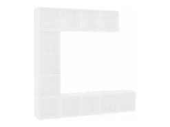 Vitrina|vidaxl Conjunto armário de TV/estante 3 pcs 180x30x180 cm Branco