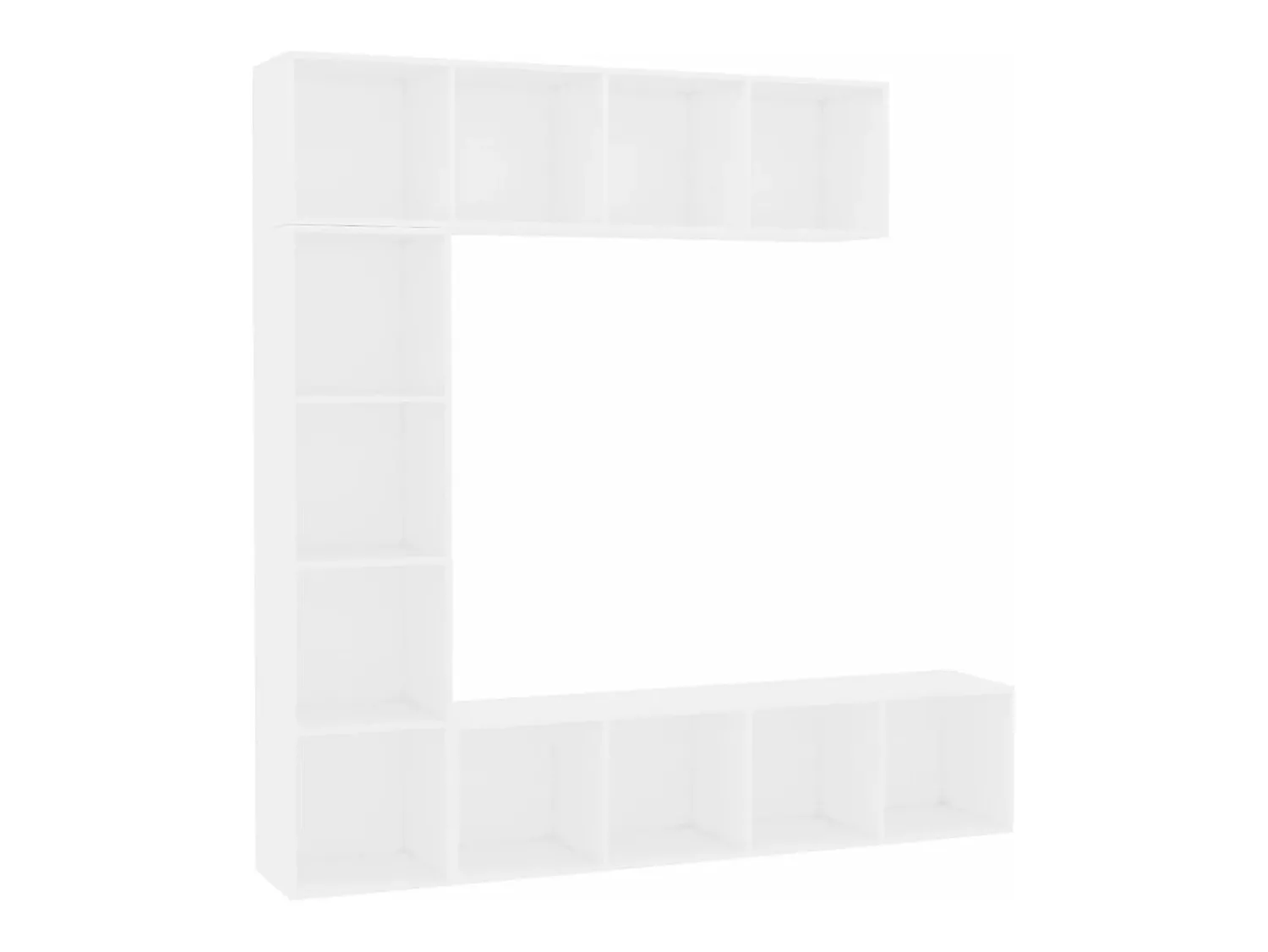 Vitrina|vidaxl Conjunto armário de TV/estante 3 pcs 180x30x180 cm Branco