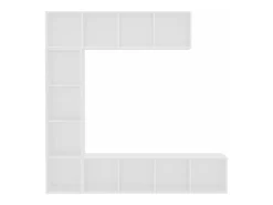 Vitrina|vidaxl Conjunto armário de TV/estante 3 pcs 180x30x180 cm Branco