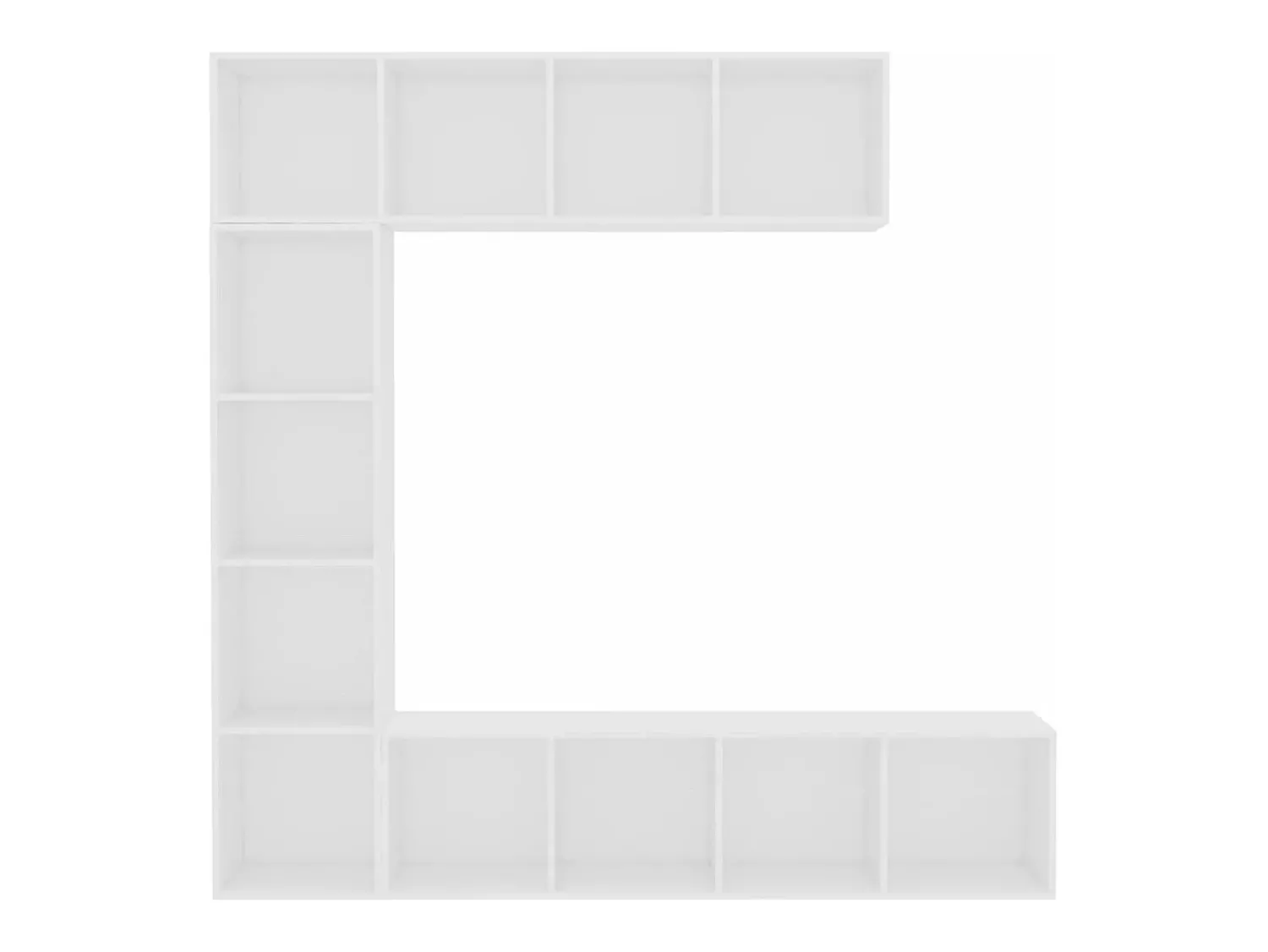 Vitrina|vidaxl Conjunto armário de TV/estante 3 pcs 180x30x180 cm Branco