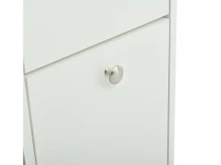 Móvel De Entrada|ModernLuxe Conjunto cabideiro de entrada 85x40x180 cm - con espelho e 2 organizadores de sapatos - 2 portas - prateleiras abertas - Branco