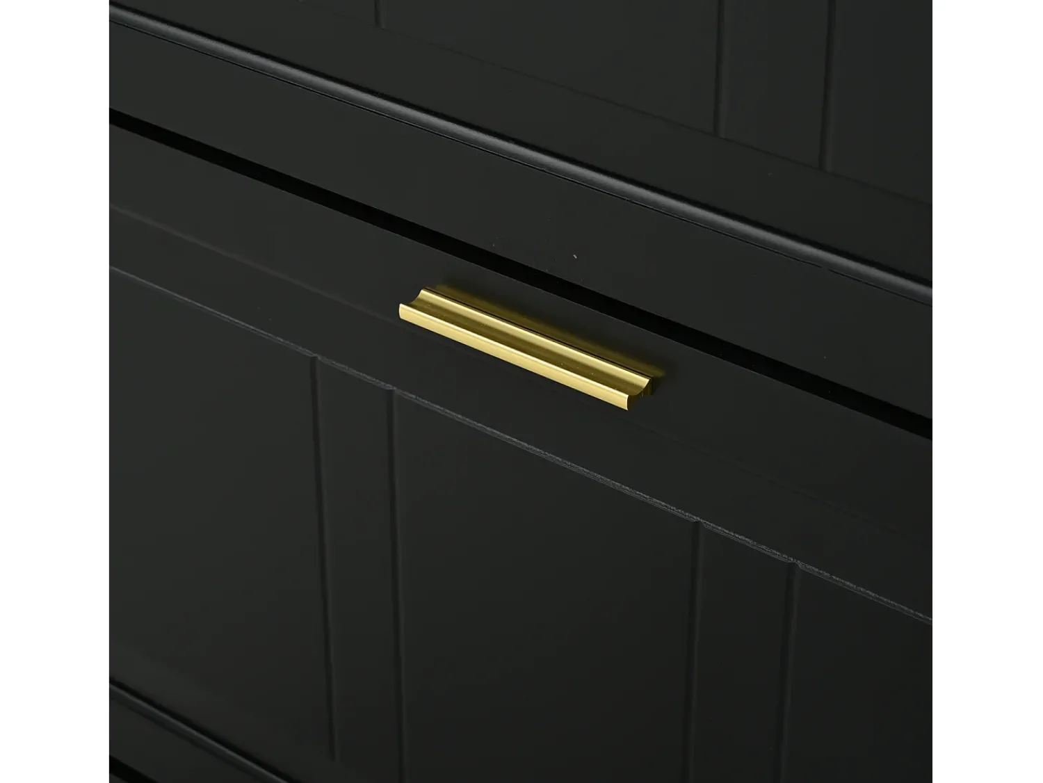 Móvel De Arrumação|Sapateira*Hauss Spole Conjunto de 2 armários para calçado 70 x 24 x 120 cm com 3 portas - Preto