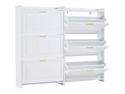 Hauss Spole Conjunto de 2 armários para calçado 70 x 24 x 120 cm com 3 portas -^ Móvel De Arrumação|Sapateira