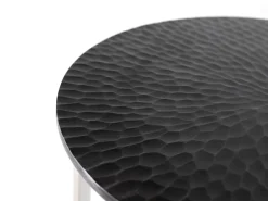 Mesa De Centro|Giner y colomer Conjunto de 2 baixos de mesa em metal faites à la main Preto