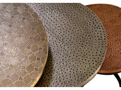Best Giner y colomer Conjunto de 3 baixos de mesa em bronze Multicor
