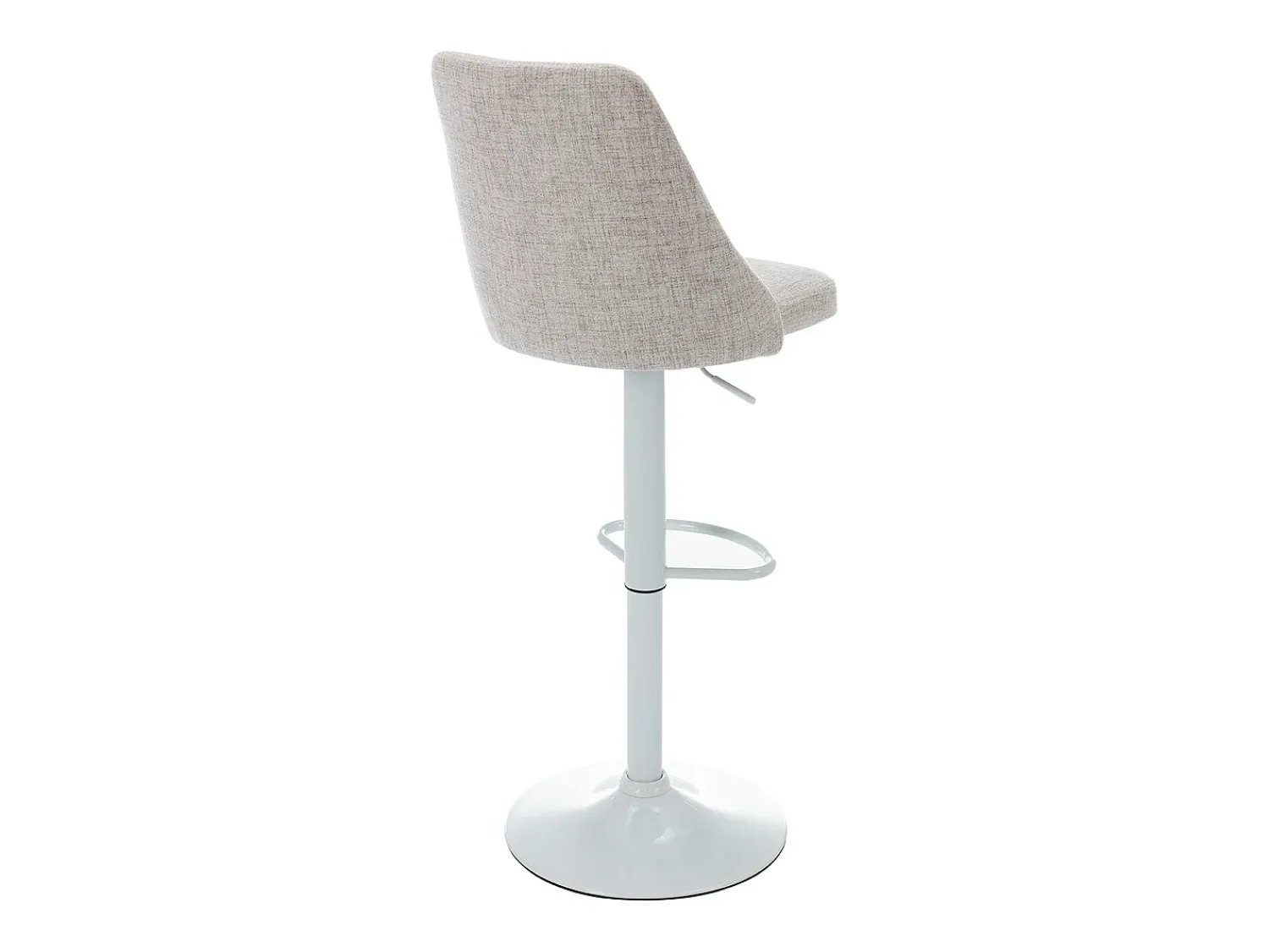 Banco|Vente-unique Conjunto de 2 bancos altos tecido e metal branco, cor bege KIYOLA Bege / Branco