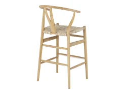 Banco*Vente-unique Conjunto de 2 bancos altos em teca e palha cor natural - POGIANA Natural claro
