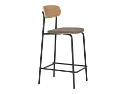 Conjunto de 2 Bancos Altos Estepona, Castanho, 49x42,5x95 cm, Kendra Home^ Banco