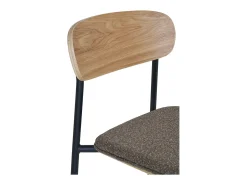 Conjunto de 2 Bancos Altos Estepona, Castanho, 49x42,5x95 cm, Kendra Home^ Banco