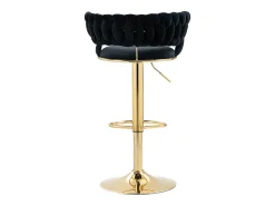 Merax Conjunto de 2 bancos altos giratórios 360° - 54 x 46 x 78/97 - altura ajustável com encosto - veludo -^ Banco