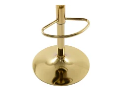 Discount Vente-unique Conjunto de 2 bancos altos em veludo e metal dourado, altura regulável, cor - LOMYA Bege