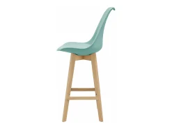 Helloshop26 Conjunto de 4 bancos altos de plástico sintético em faia 105x48x58 cm verde 03_0008719 Bege
