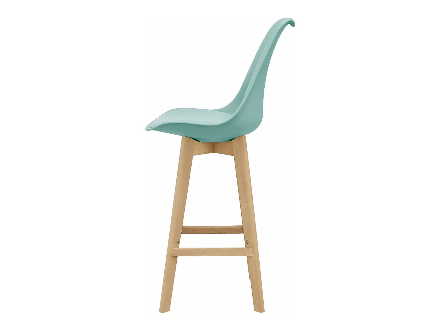 Helloshop26 Conjunto de 4 bancos altos de plástico sintético em faia 105x48x58 cm verde 03_0008719 Bege