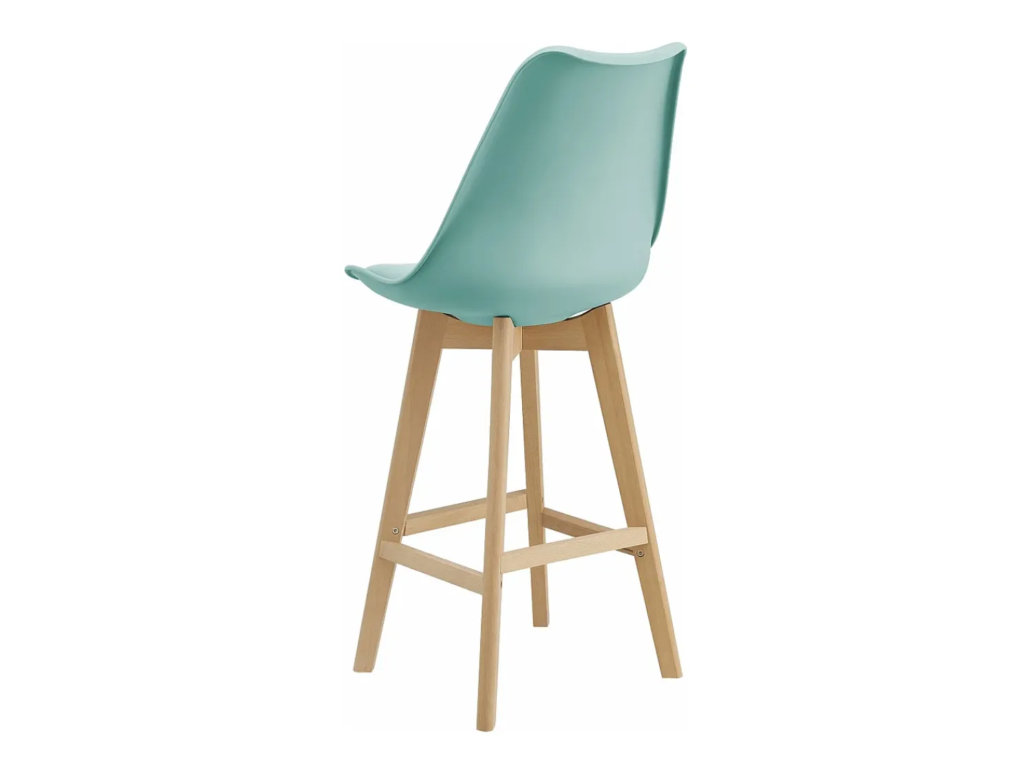 Helloshop26 Conjunto de 4 bancos altos de plástico sintético em faia 105x48x58 cm verde 03_0008719 Bege