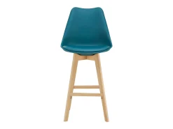 Online Helloshop26 Conjunto de 6 bancos altos de plástico sintético em faia 105x48x58 cm turquesa 03_0008730 Bege