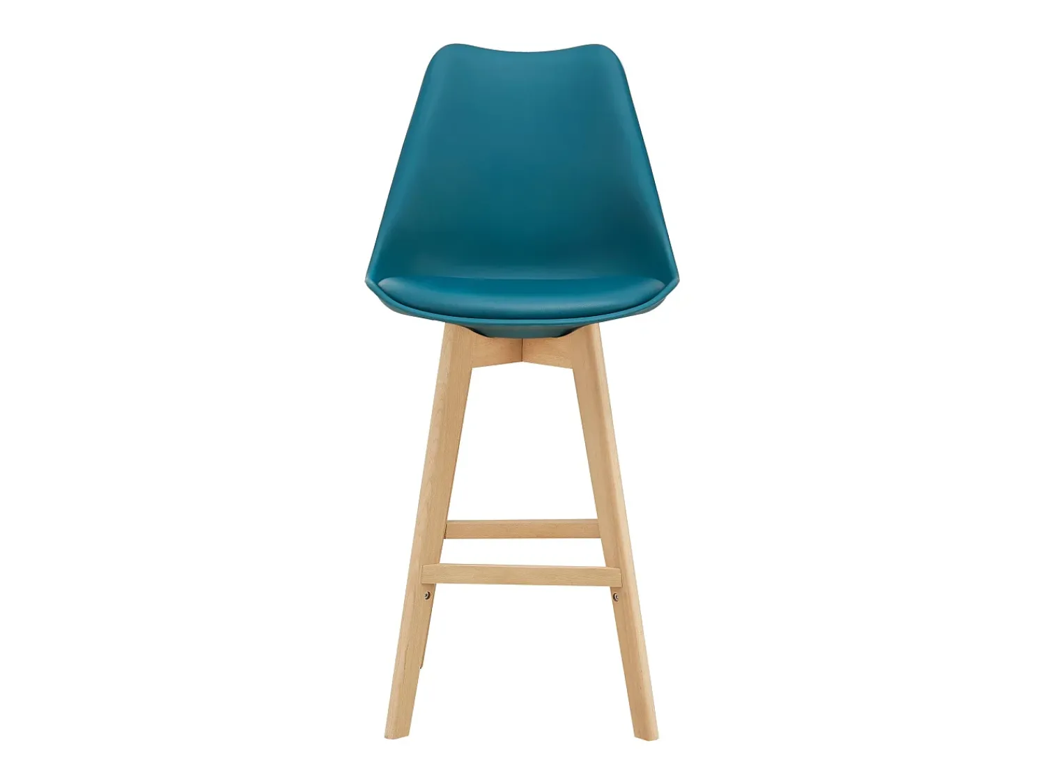 Online Helloshop26 Conjunto de 6 bancos altos de plástico sintético em faia 105x48x58 cm turquesa 03_0008730 Bege