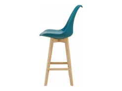 Online Helloshop26 Conjunto de 6 bancos altos de plástico sintético em faia 105x48x58 cm turquesa 03_0008730 Bege