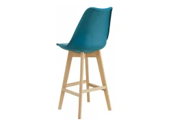 Online Helloshop26 Conjunto de 6 bancos altos de plástico sintético em faia 105x48x58 cm turquesa 03_0008730 Bege