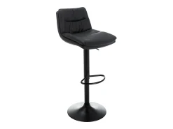 Vente-unique Conjunto de 2 bancos altos pele sintética e metal - KADERINA^ Banco