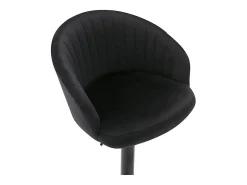 Banco*Vente-unique Conjunto de 2 bancos altos veludo e metal - DORALIZ Preto