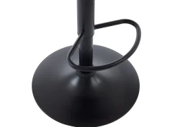 Vente-unique Conjunto de 2 bancos altos tecido bouclé e metal branco e preto - MONTENEGRO^ Banco