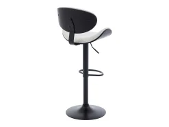 Vente-unique Conjunto de 2 bancos altos tecido bouclé e metal branco e preto - MONTENEGRO^ Banco