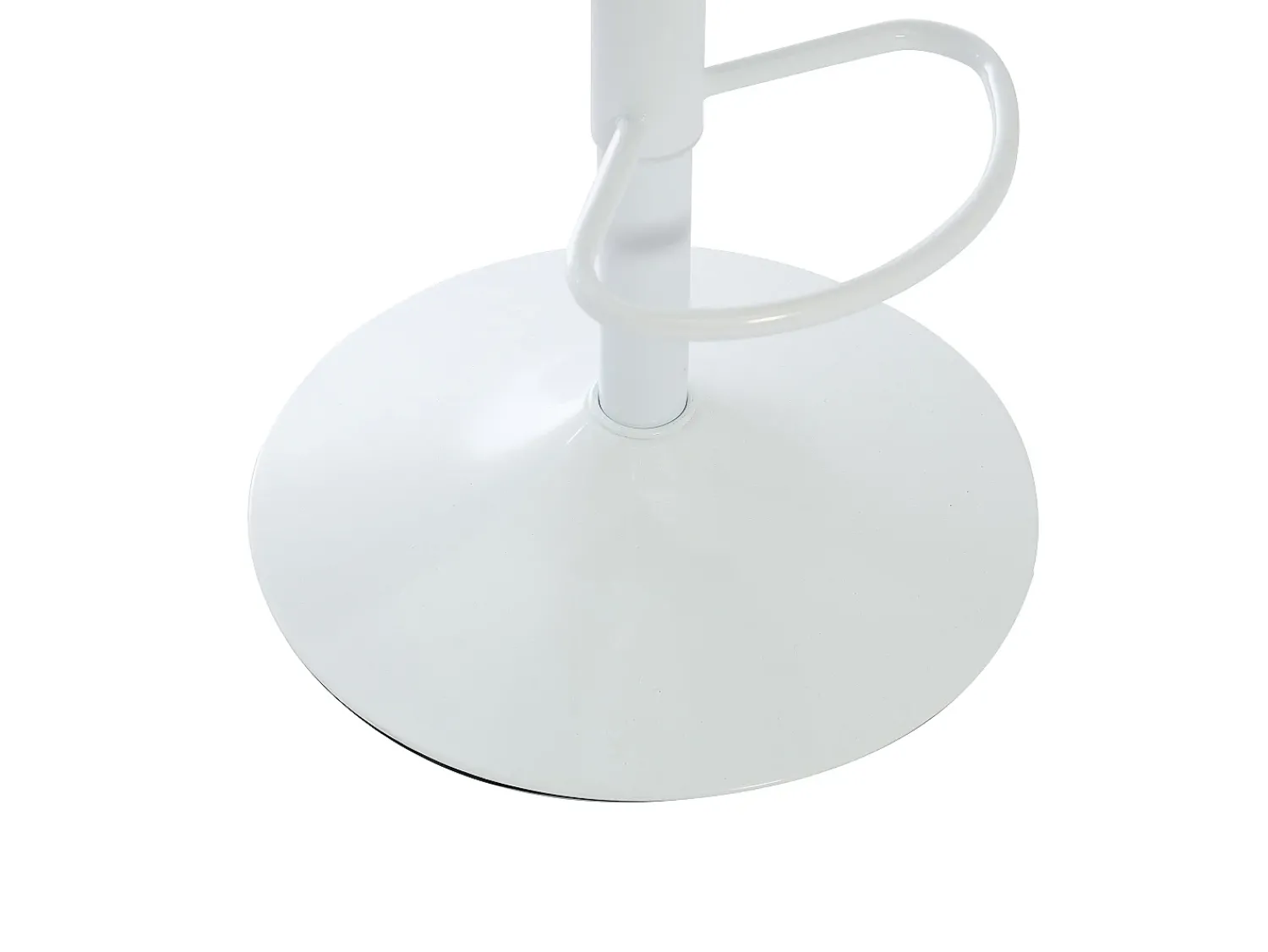 Outlet Vente-unique Conjunto de 2 bancos altos em tecido e metal branco, altura regulável cor - LAJUNIA Creme