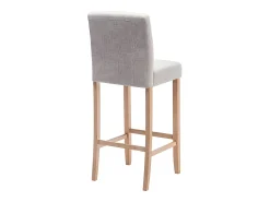 Banco*Vente-unique Conjunto de 2 bancos altos - Tecido - Bege - ROVIGO Creme