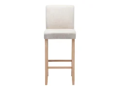 Banco*Vente-unique Conjunto de 2 bancos altos - Tecido - Bege - ROVIGO Creme
