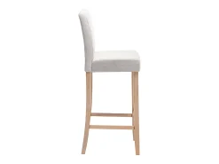 Banco*Vente-unique Conjunto de 2 bancos altos - Tecido - Bege - ROVIGO Creme