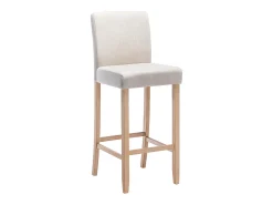 Banco*Vente-unique Conjunto de 2 bancos altos - Tecido - Bege - ROVIGO Creme