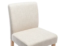 Banco*Vente-unique Conjunto de 2 bancos altos - Tecido - Bege - ROVIGO Creme