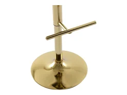 Banco*Vente-unique Conjunto de 2 bancos altos em tecido bouclé e metal dourado - LOLY Branco