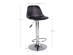 Banco| Conjunto de 2 Bancos Altos Trondheim, , 41x39x104 cm, Kendra Home Preto
