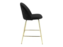 Banco|Vente-unique Conjunto de 2 bancos altos - Veludo e metal dourado - - MELBOURNE Preto
