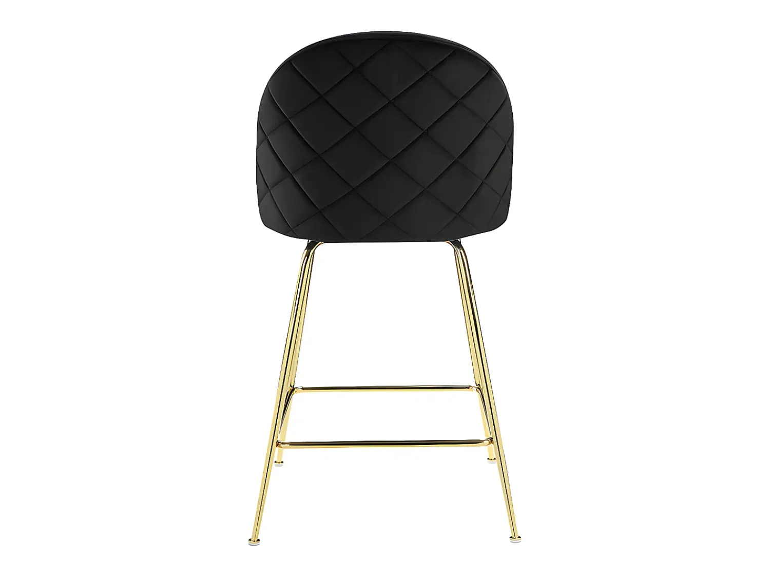 Banco|Vente-unique Conjunto de 2 bancos altos - Veludo e metal dourado - - MELBOURNE Preto