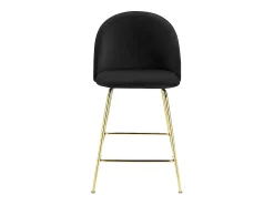 Banco|Vente-unique Conjunto de 2 bancos altos - Veludo e metal dourado - - MELBOURNE Preto