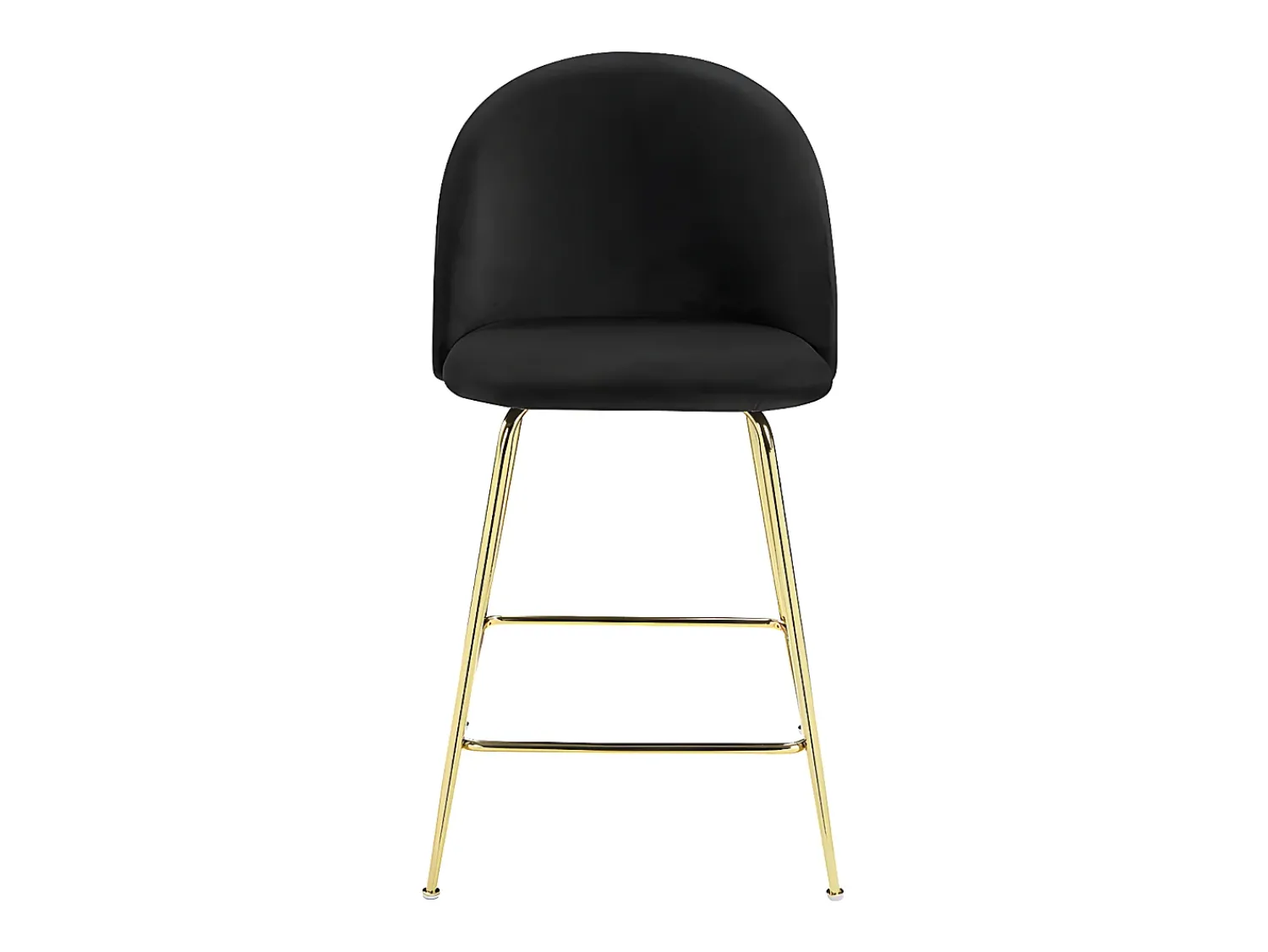 Banco|Vente-unique Conjunto de 2 bancos altos - Veludo e metal dourado - - MELBOURNE Preto