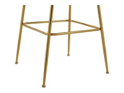 Banco*Vente-unique Conjunto de 2 bancos altos tecido bouclé e metal dourado, cor - ALTINAM Creme